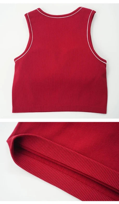 Débardeur de yoga sans coutures pour femme