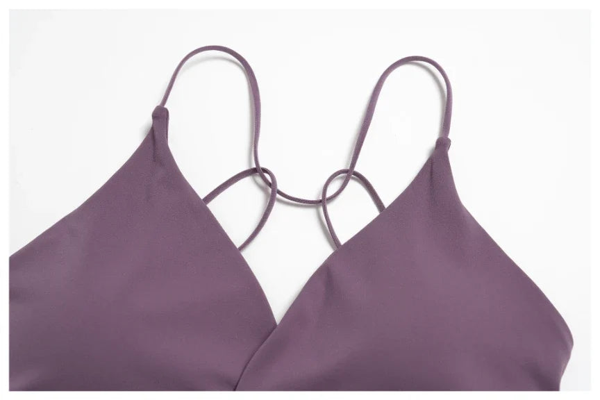 Débardeur de yoga caraco à col en V pour femme