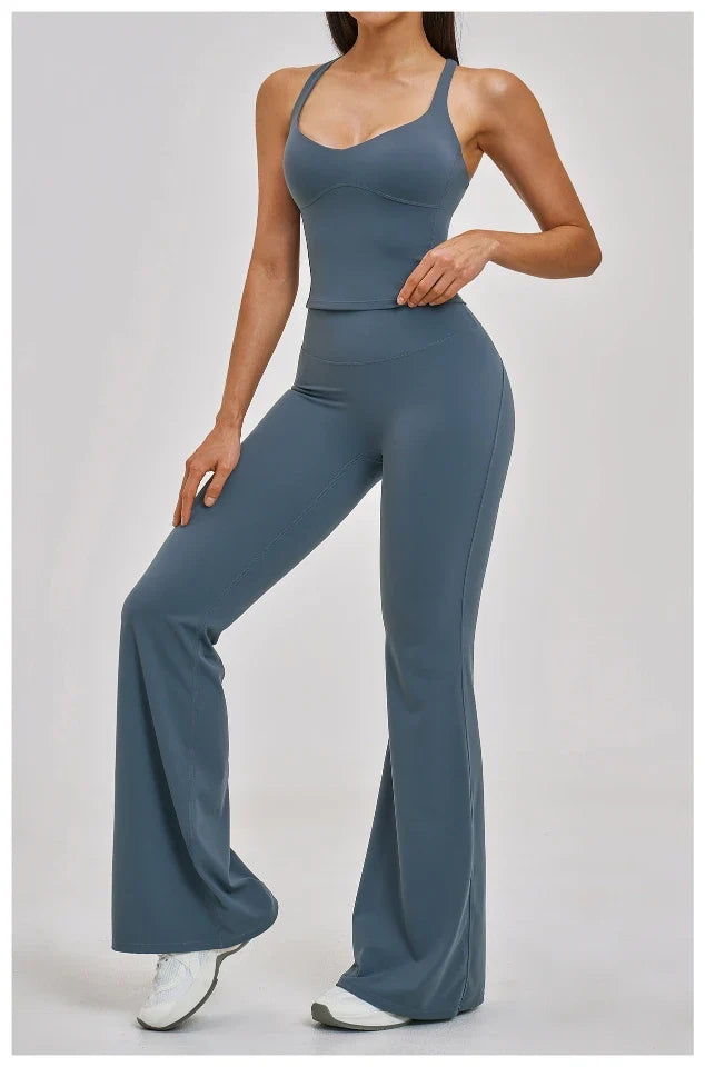 Gilet de sport de yoga dos croisé pour femmes