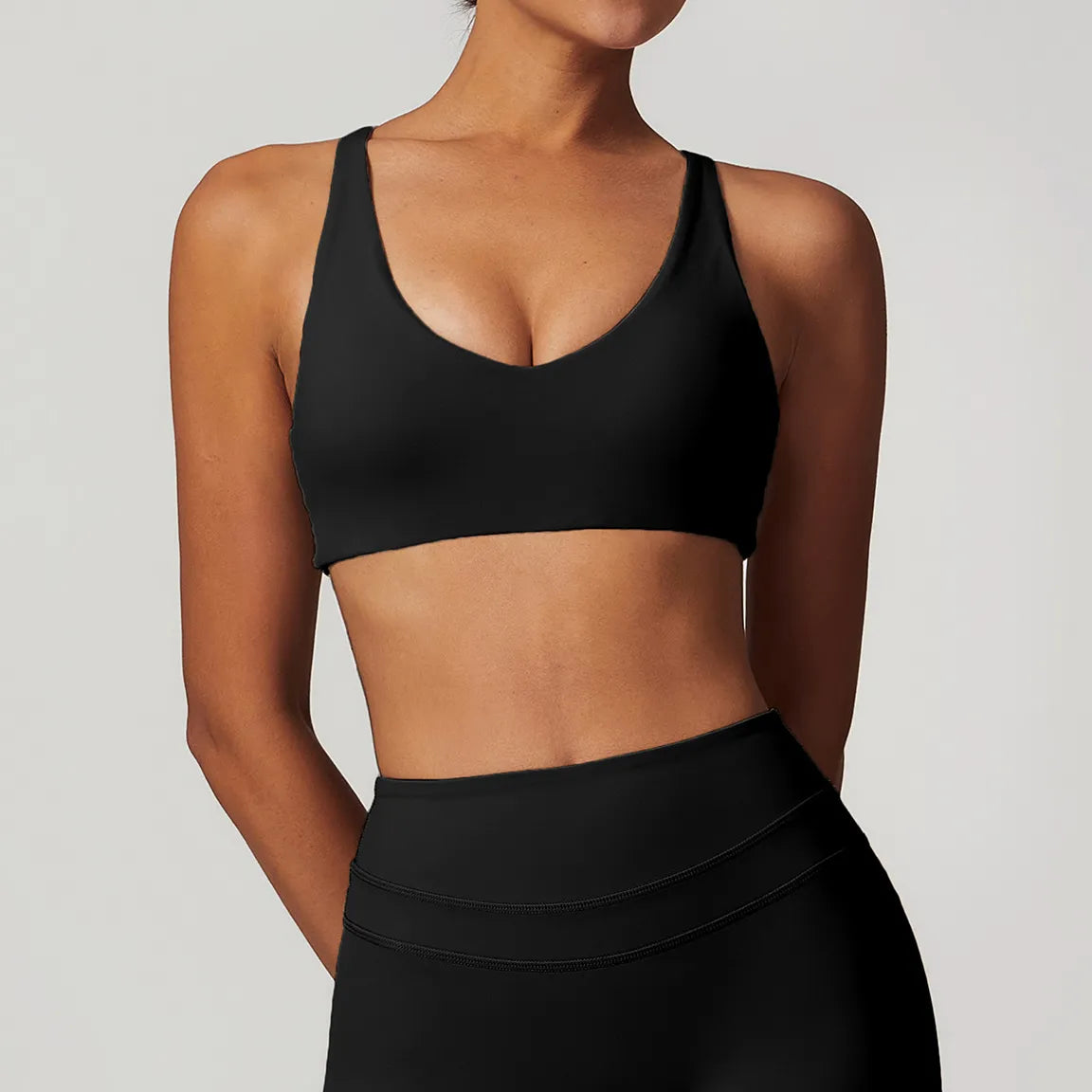 Soutien-gorge de yoga à bretelles croisées