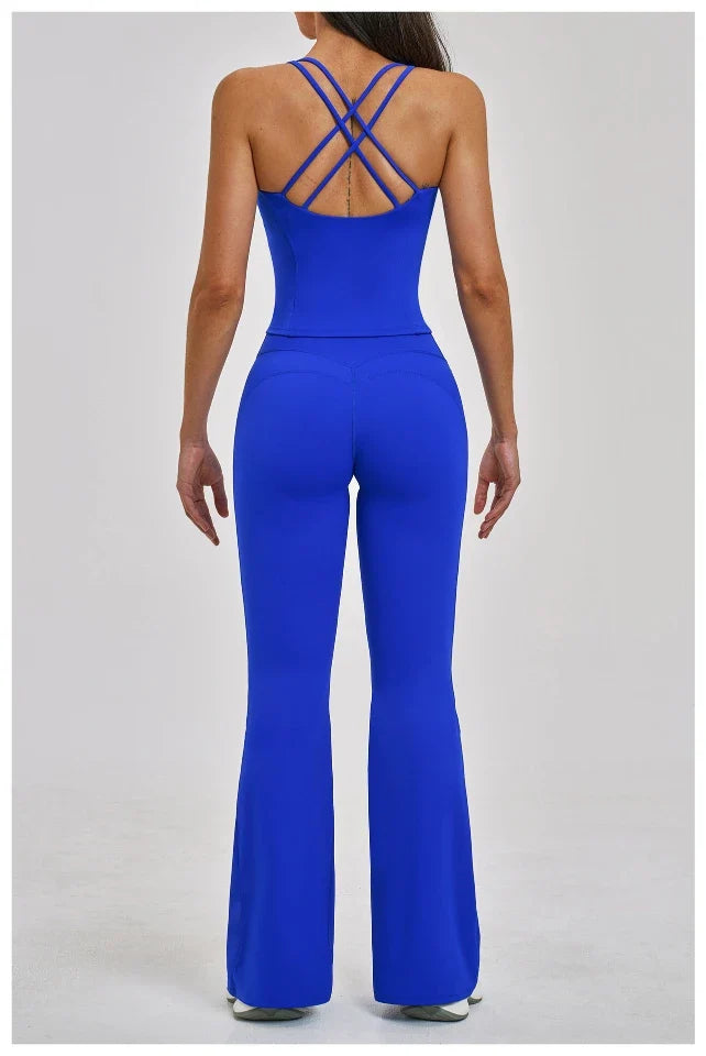 Gilet de sport de yoga dos croisé pour femmes