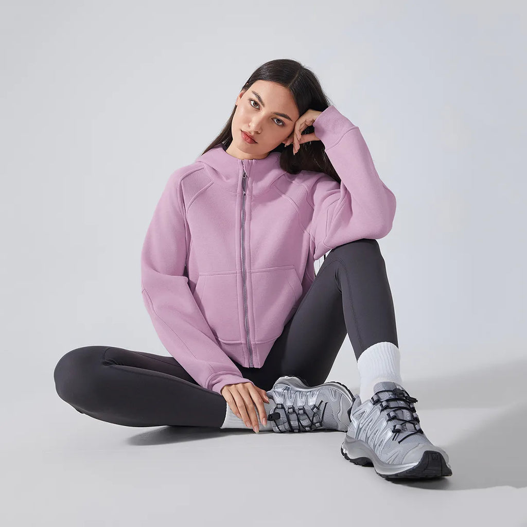 Sweat à capuche zippé, veste d'automne