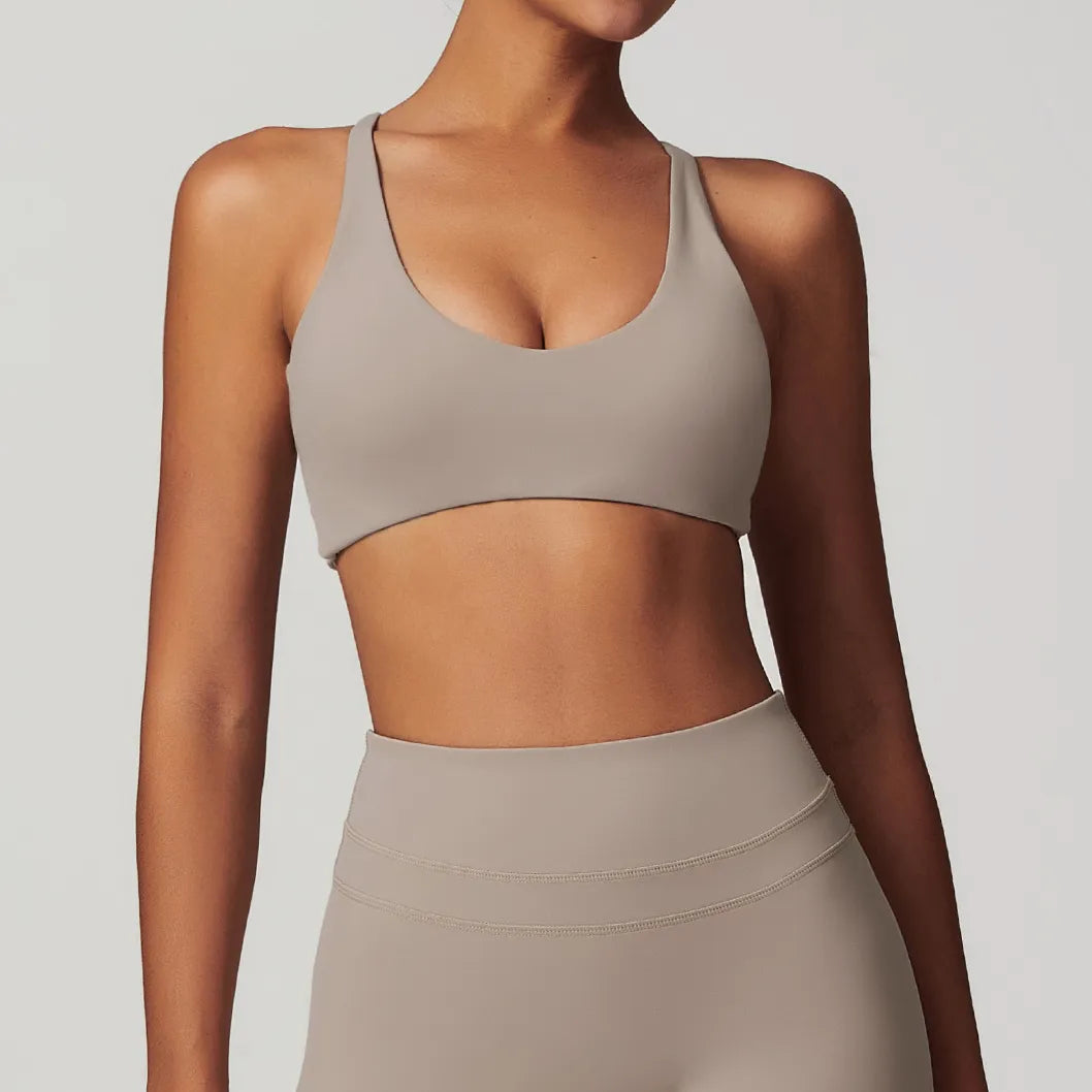 Soutien-gorge de yoga à bretelles croisées