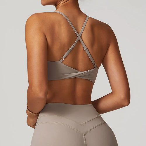 Soutien-gorge de yoga à bretelles croisées