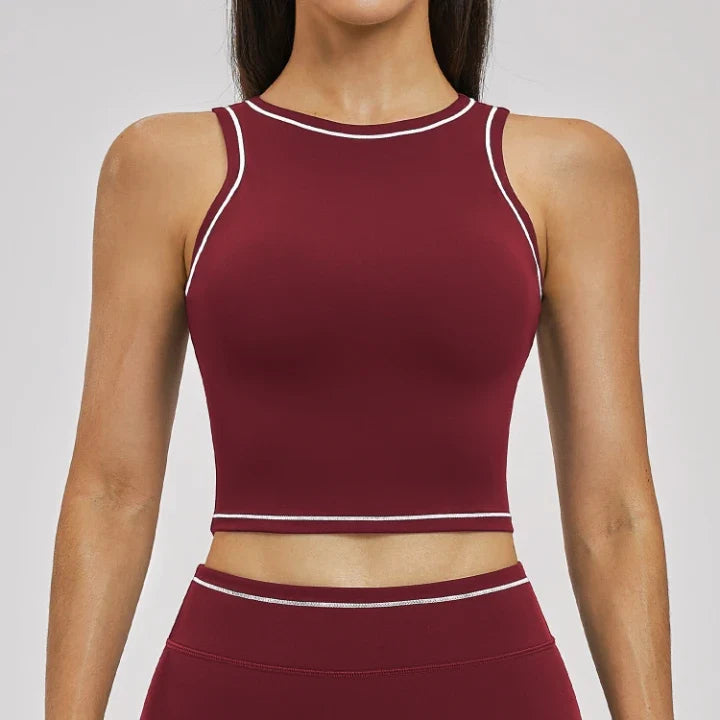 Gilet de yoga antichoc color block pour femmes