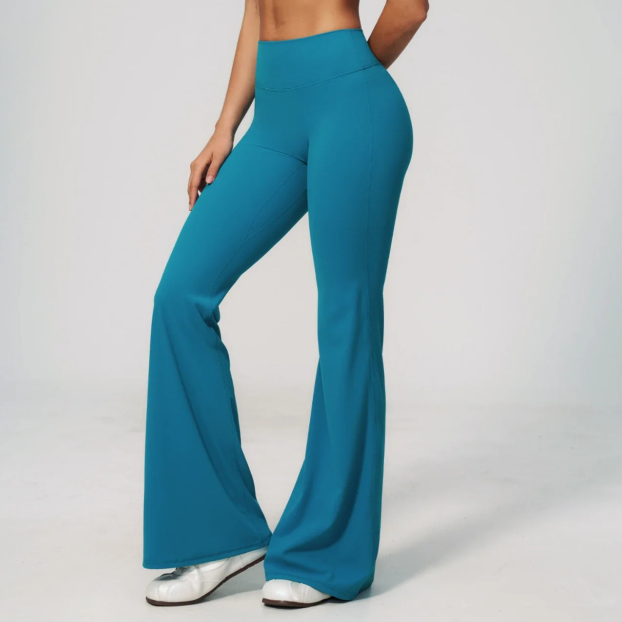 Nouveau pantalon de yoga évasé brossé pour femme (été)