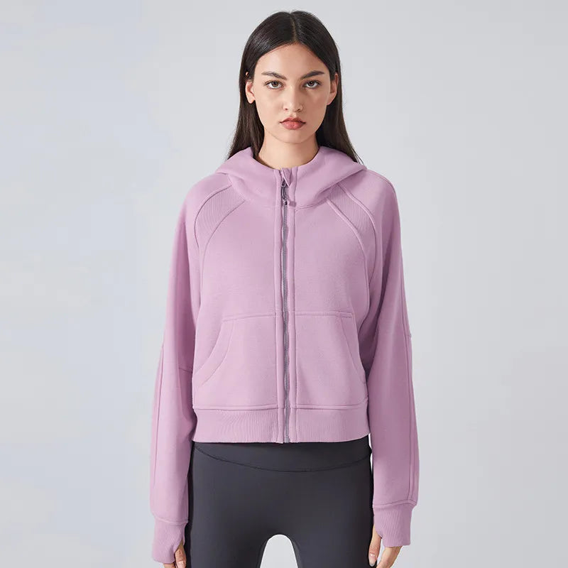 Sweat à capuche zippé, veste d'automne