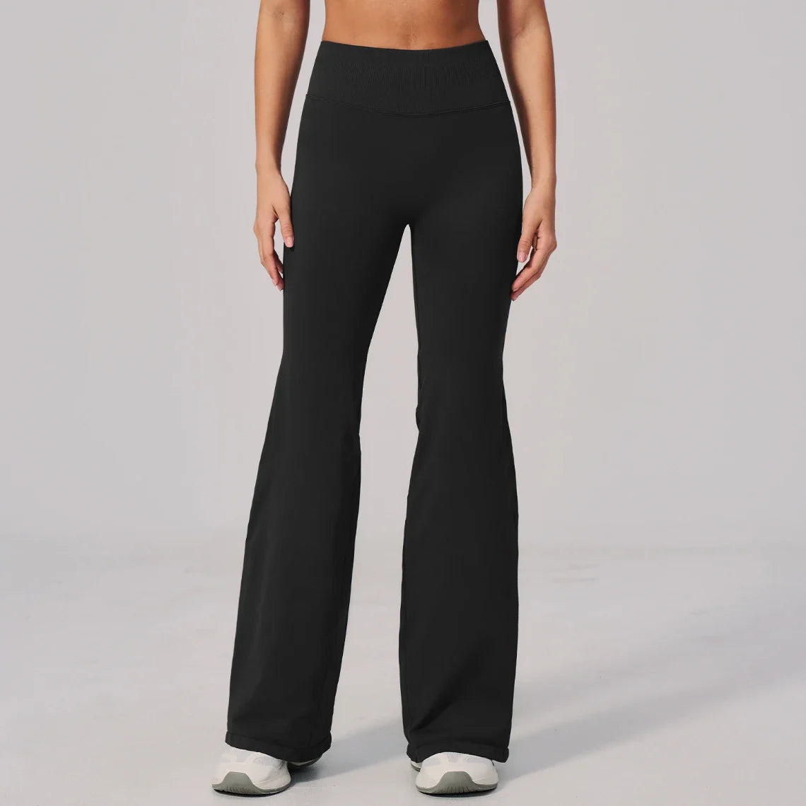Pantalon de yoga évasé sans coutures, taille haute, contrôle du ventre et lifting des hanches