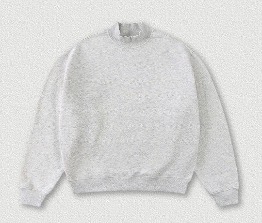 Sweat-shirt unisexe ample à col montant