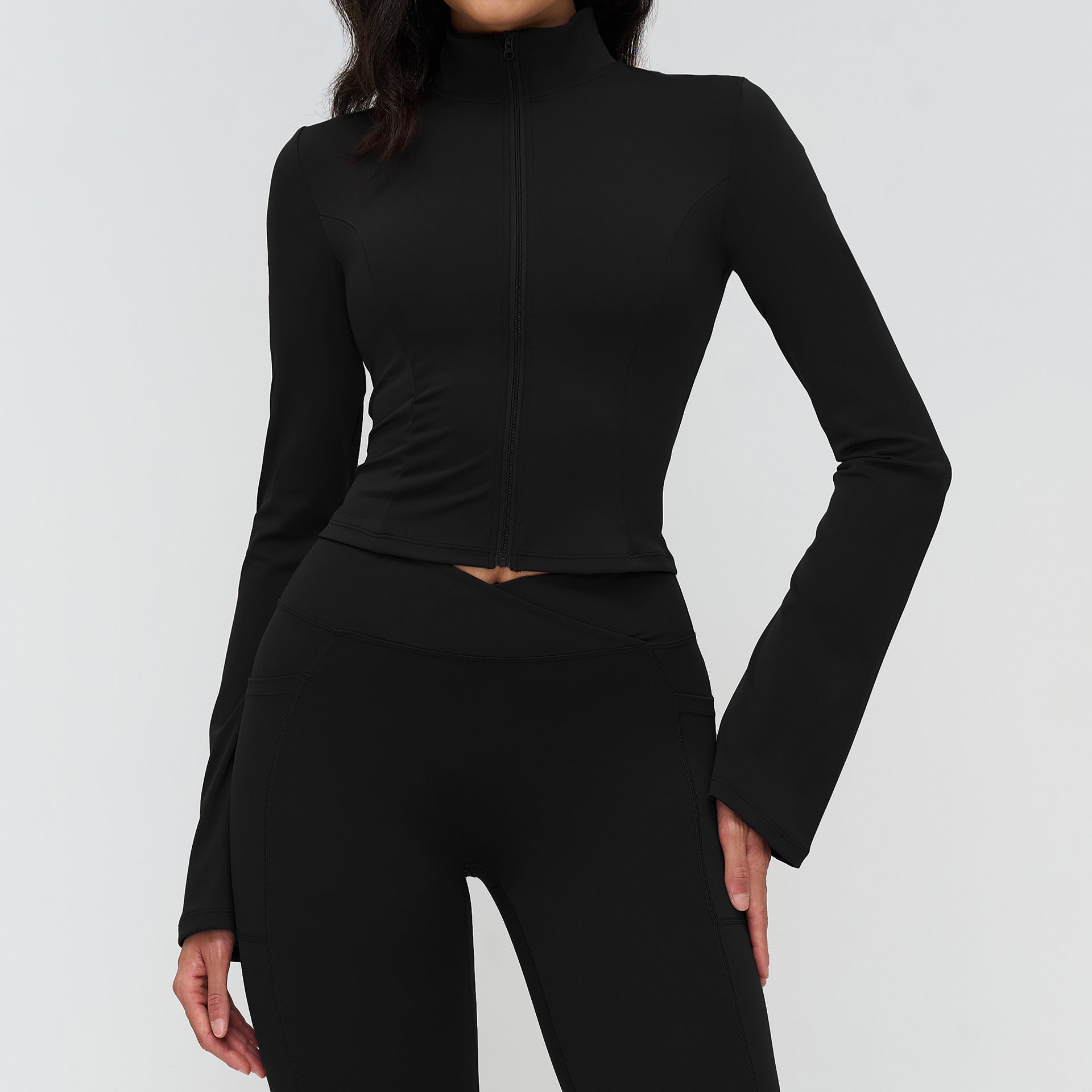 Veste élégante de yoga et de sport à manches cloche