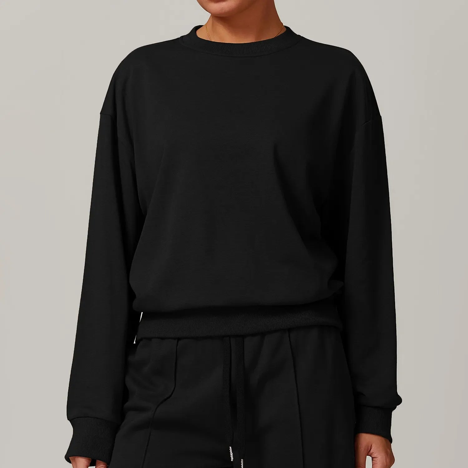Pull décontracté à col rond