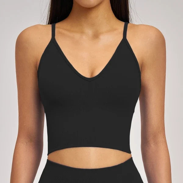 Gilet de yoga sans coutures antichoc pour femme