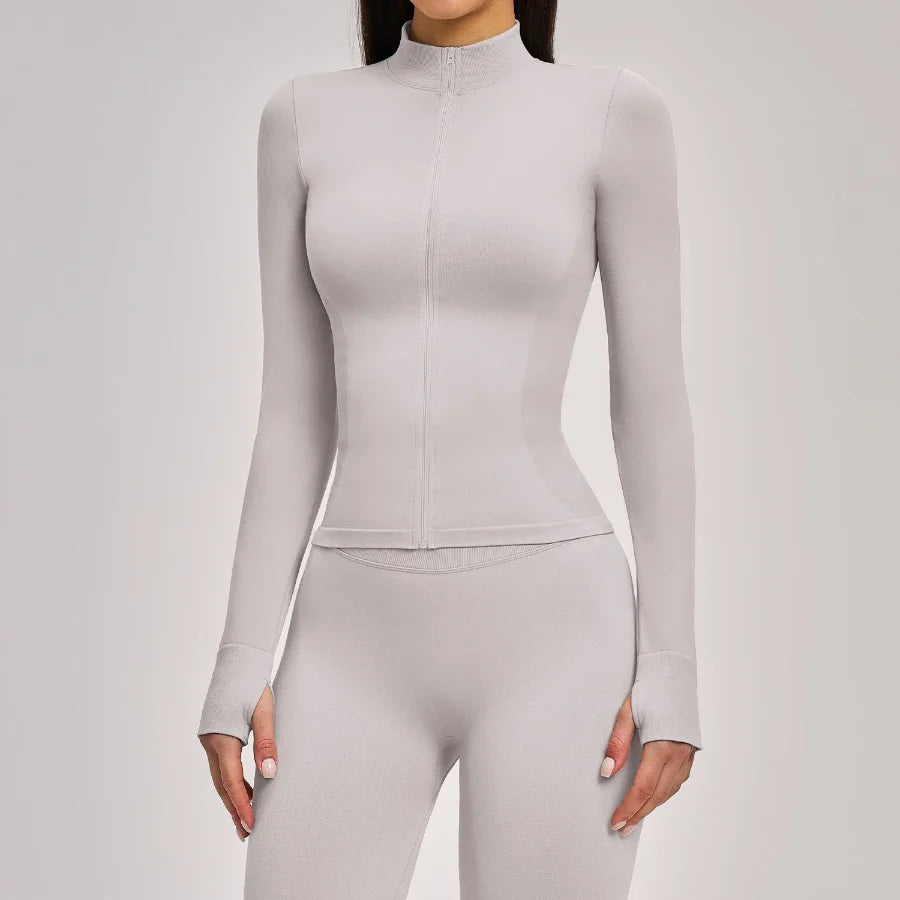 Veste de fitness de yoga ajustée sans coutures