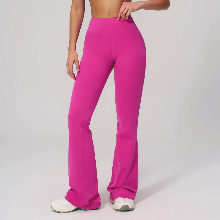 Pantalon évasé taille haute rehausseur de hanches en forme de nuage