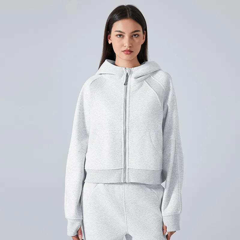 Sweat à capuche zippé, veste d'automne