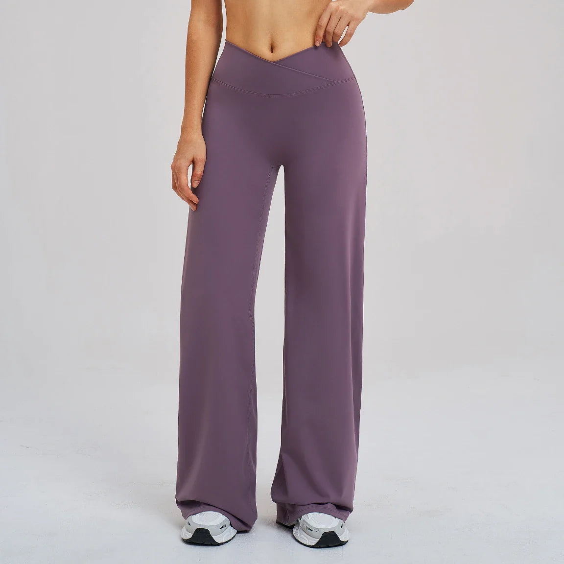 Pantalon de yoga ample à taille croisée pour femme