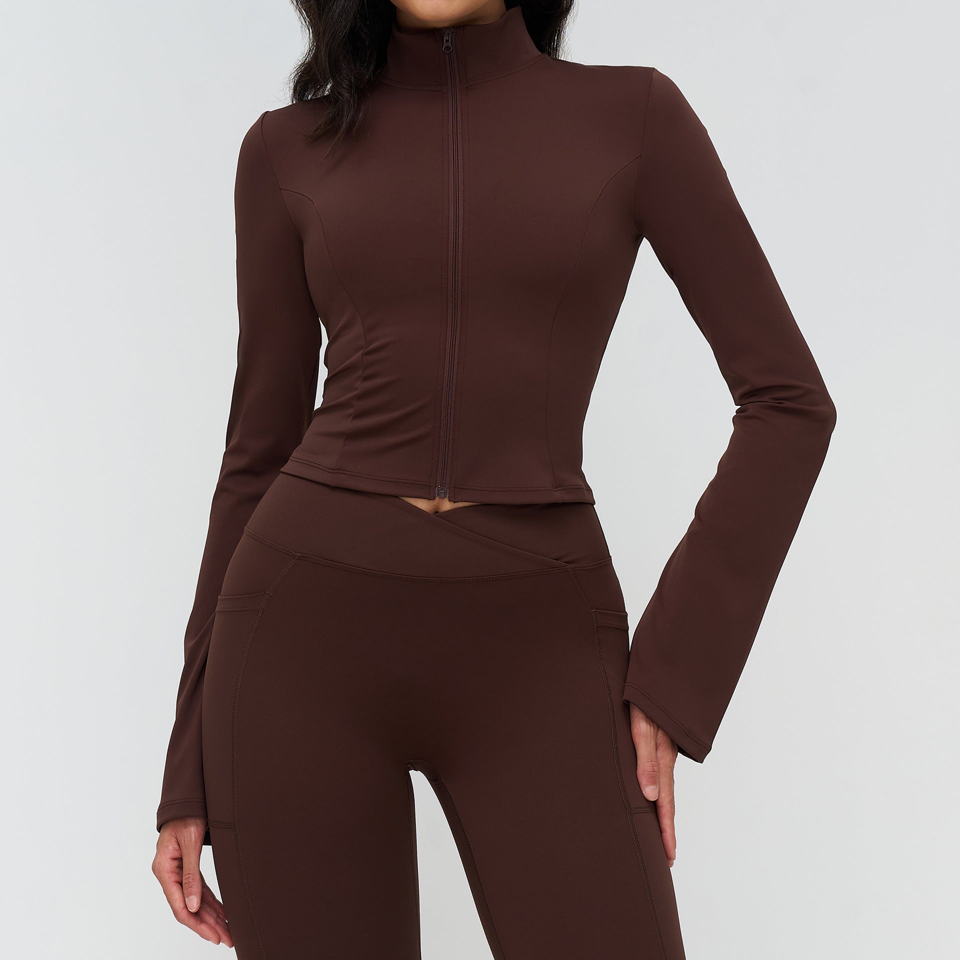 Veste élégante de yoga et de sport à manches cloche