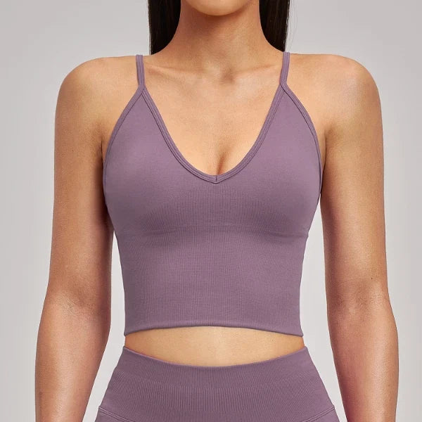 Gilet de yoga sans coutures antichoc pour femme