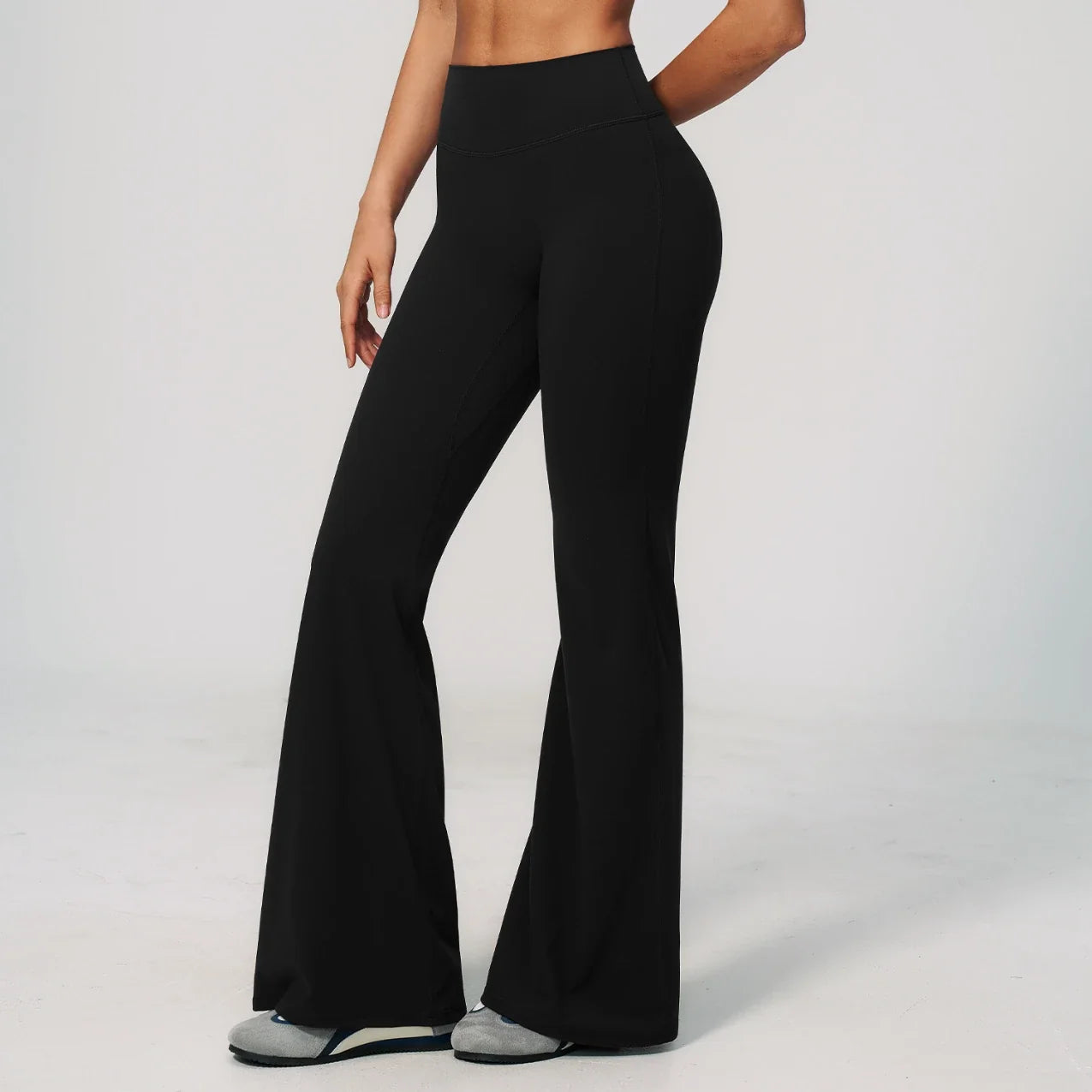Nouveau pantalon de yoga évasé brossé pour femme (été)