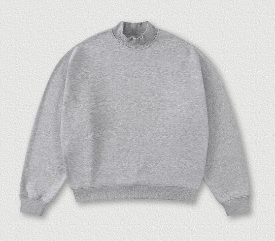 Sweat-shirt unisexe ample à col montant