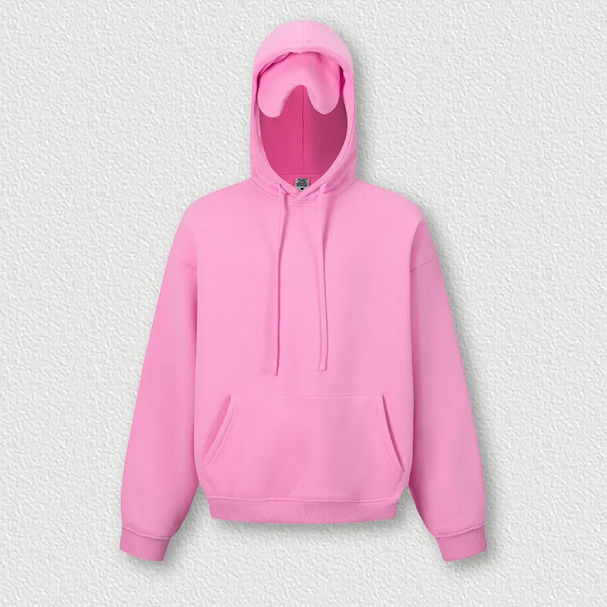 Sweat-shirt à capuche uni pour homme avec cache-œil