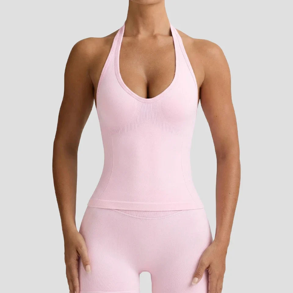 Débardeur de yoga sans couture dos nu