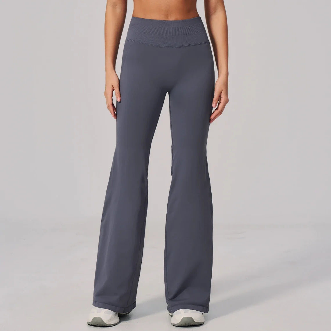 Pantalon de yoga évasé sans coutures, taille haute, contrôle du ventre et lifting des hanches