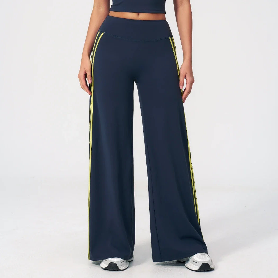 Pantalon de yoga ample color block pour femme
