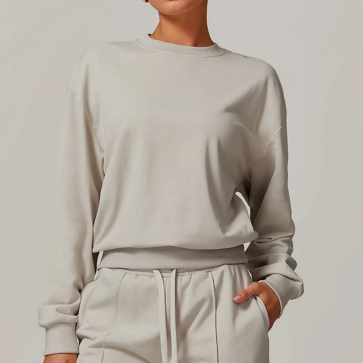 Pull décontracté à col rond