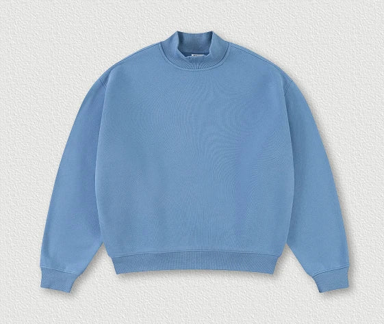 Sweat-shirt unisexe ample à col montant