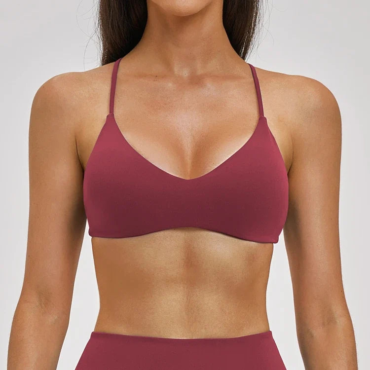 Soutien-gorge de sport de yoga dos en Y pour femmes