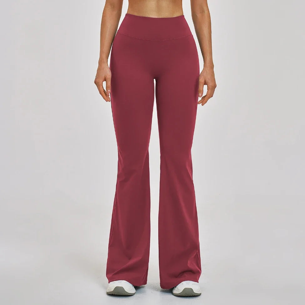 Pantalon de yoga évasé taille haute sculptant pour femme