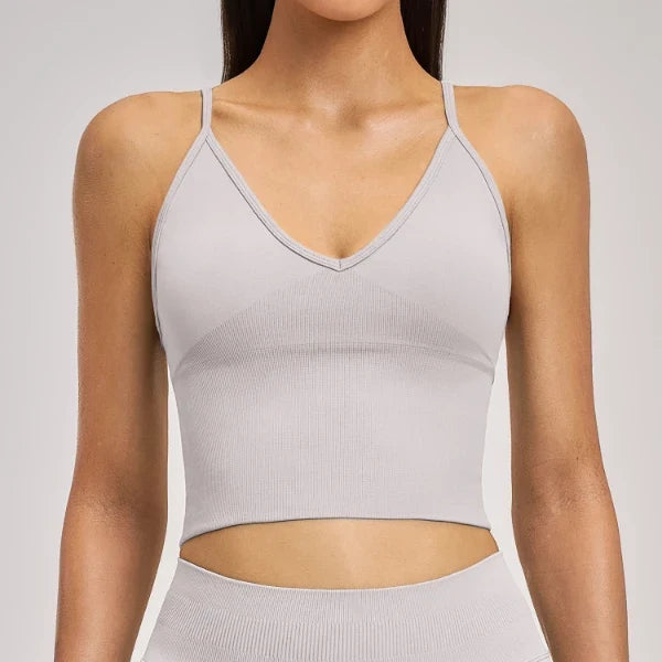 Gilet de yoga sans coutures antichoc pour femme