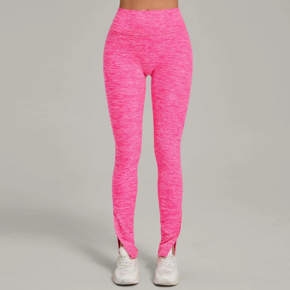 Pantalon de sport décontracté évasé taille haute
