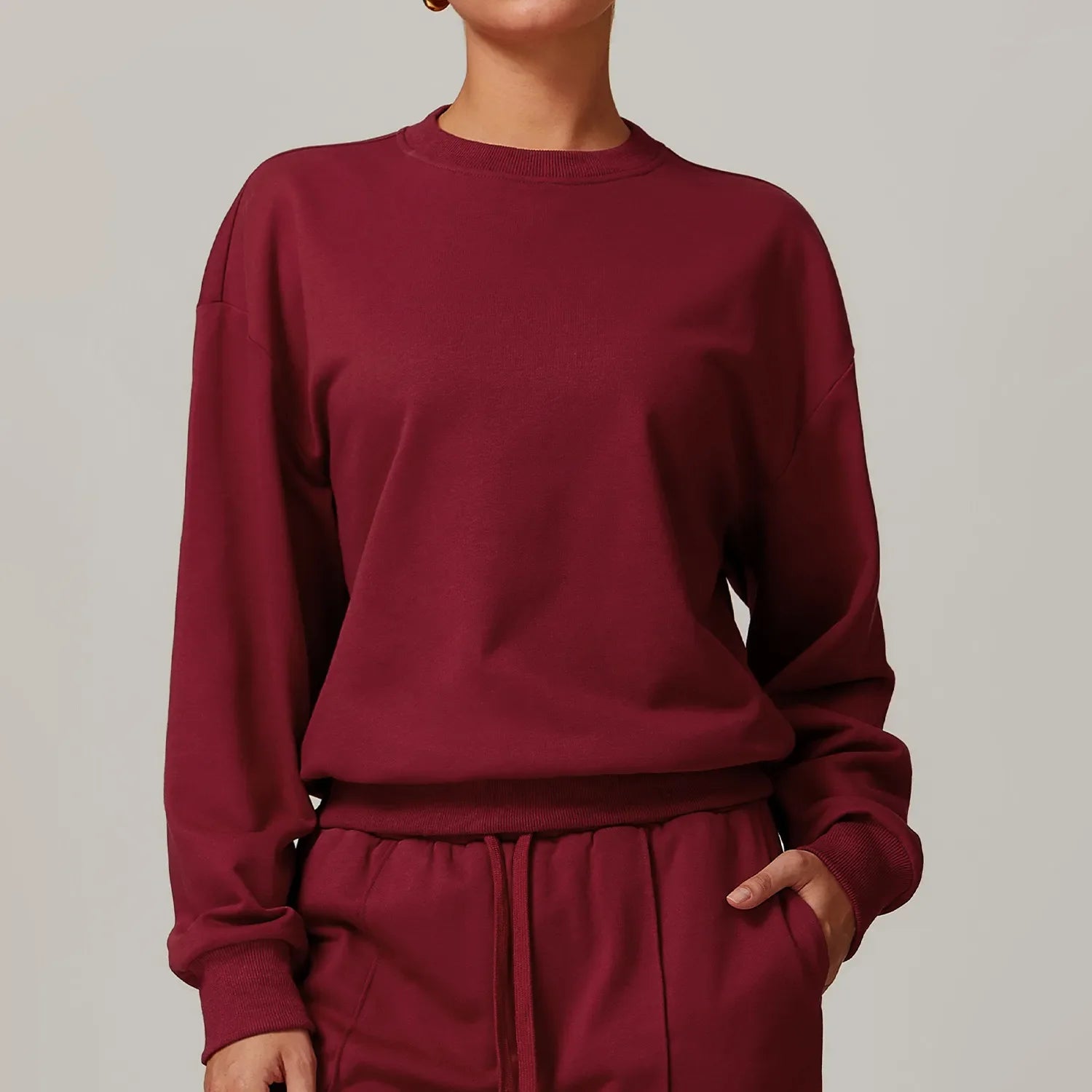 Pull décontracté à col rond