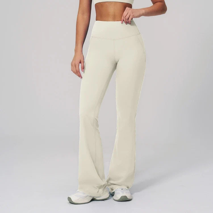 Pantalon évasé taille haute rehausseur de hanches en forme de nuage