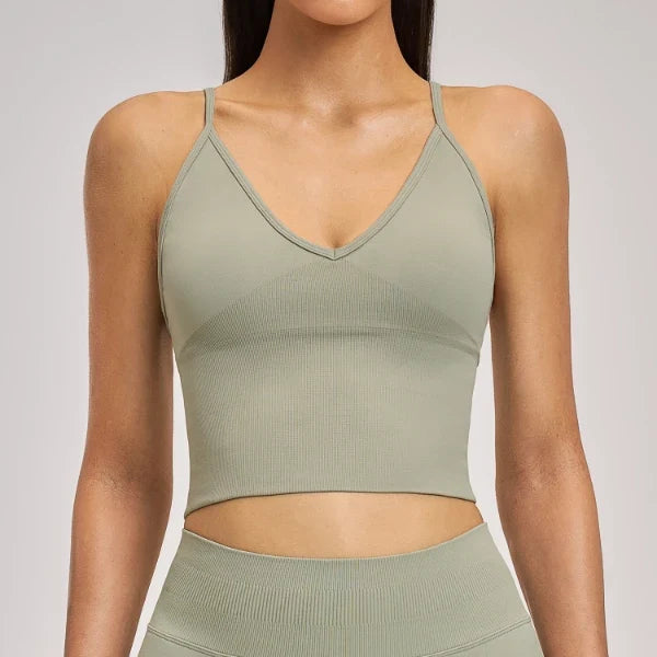 Gilet de yoga sans coutures antichoc pour femme
