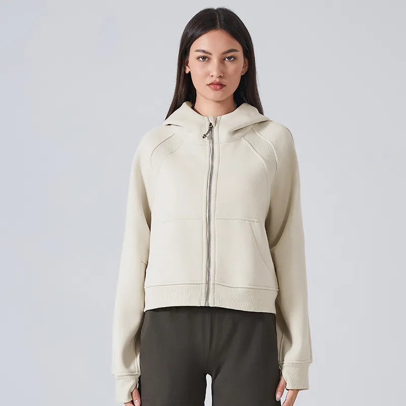 Sweat à capuche zippé, veste d'automne
