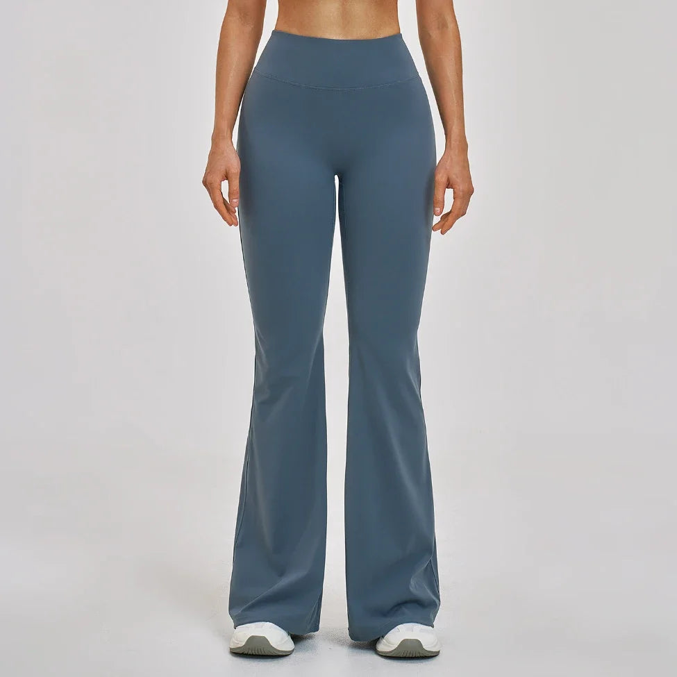 Pantalon de yoga évasé taille haute sculptant pour femme