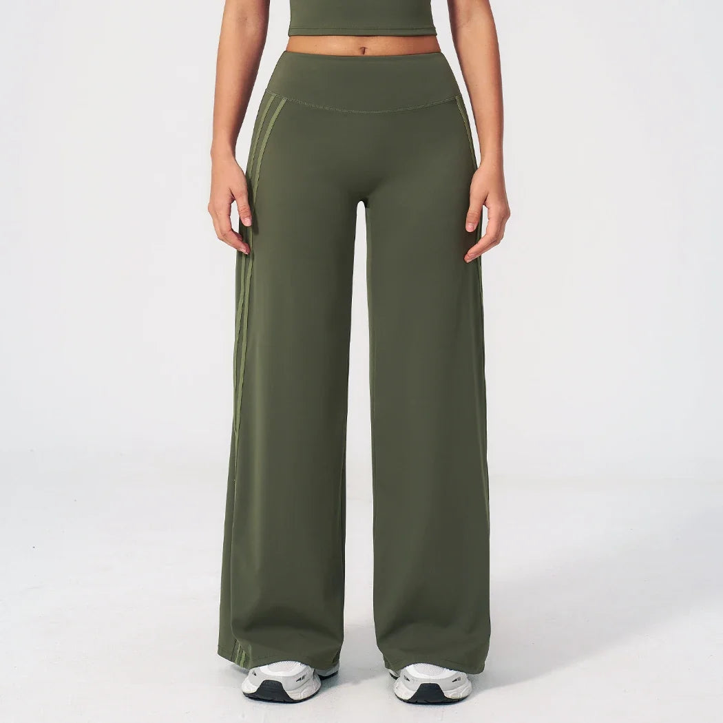 Pantalon de yoga ample color block pour femme