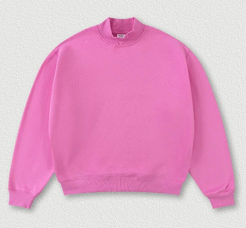 Sweat-shirt unisexe ample à col montant