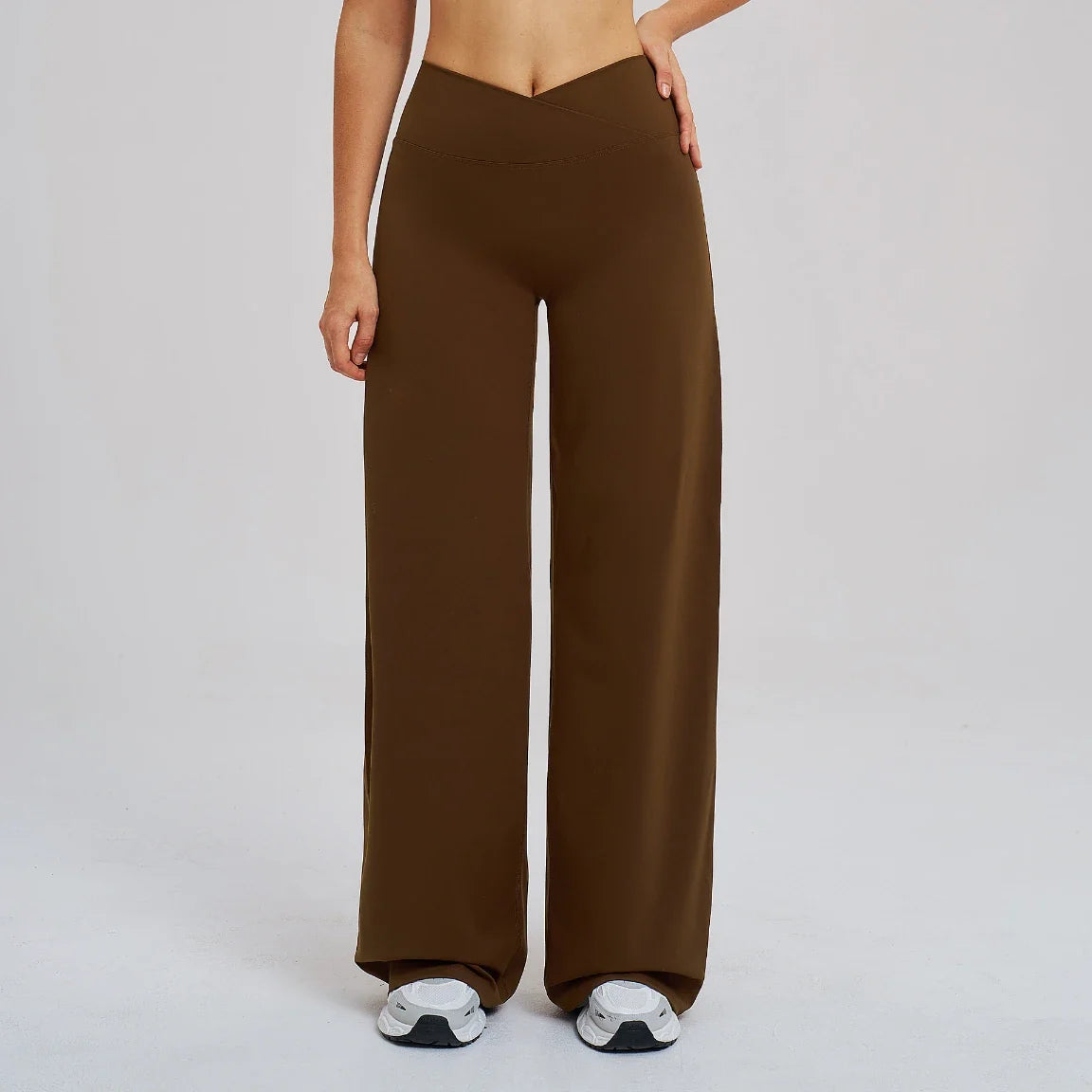 Pantalon de yoga ample à taille croisée pour femme