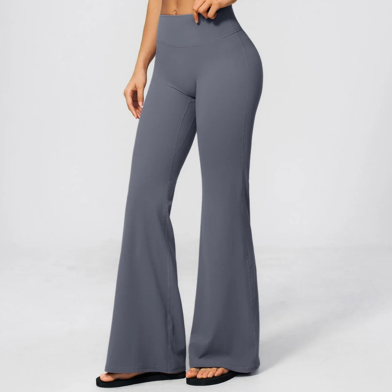Nouveau pantalon de yoga évasé brossé pour femme (été)