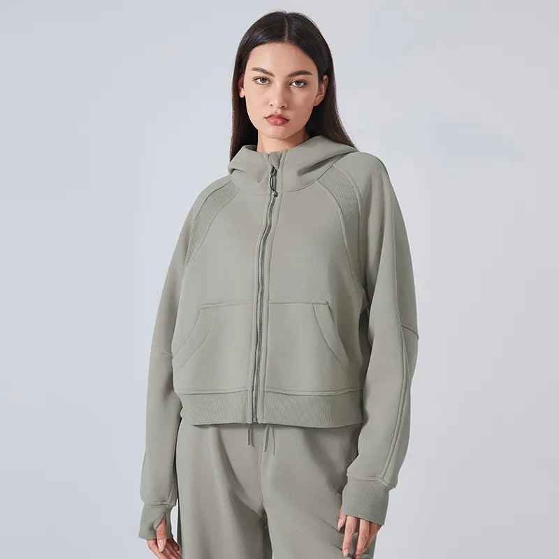 Sweat à capuche zippé, veste d'automne