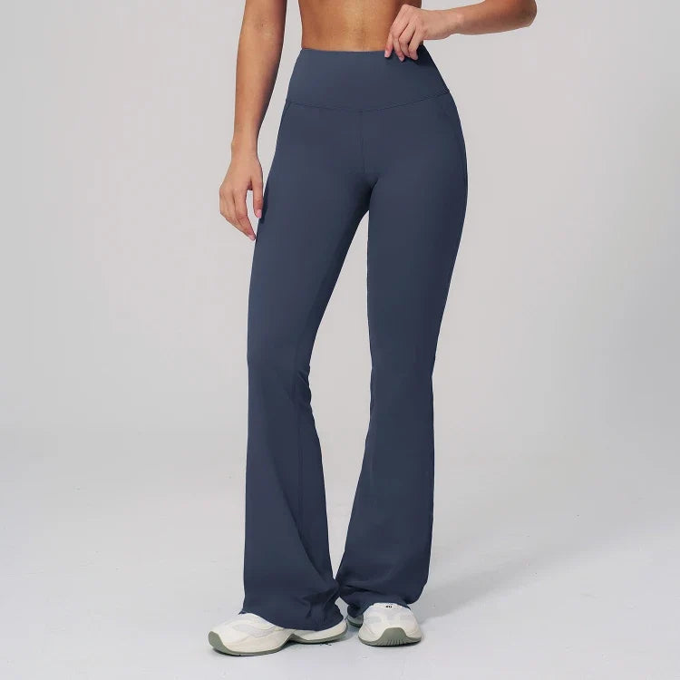 Pantalon évasé taille haute rehausseur de hanches en forme de nuage
