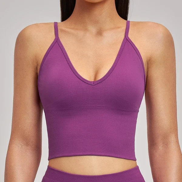 Gilet de yoga sans coutures antichoc pour femme