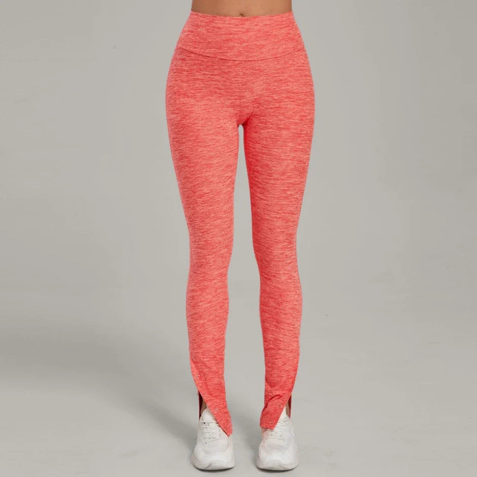 Pantalon de sport décontracté évasé taille haute