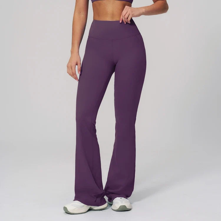 Pantalon évasé taille haute rehausseur de hanches en forme de nuage