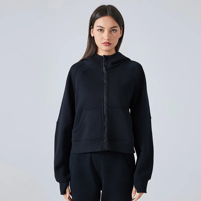 Sweat à capuche zippé, veste d'automne