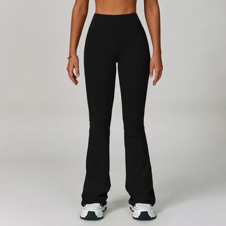 Pantalon évasé taille haute rehausseur de hanches en forme de nuage